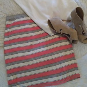Max Studio Striped Skirt